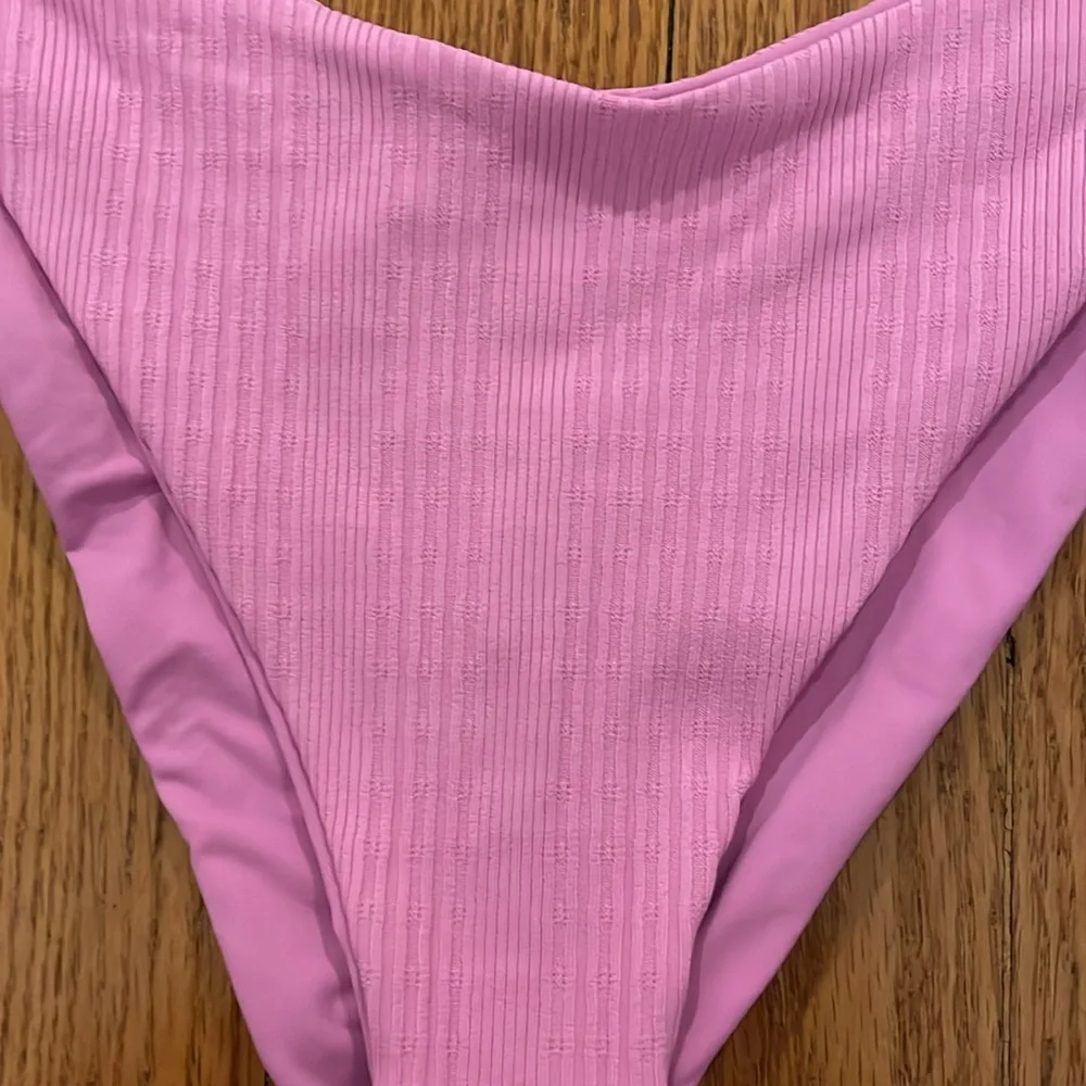 l*space Ribbed Cabana Bitsy Bikini Swim Bottom‎ in Rosebud